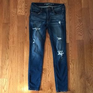 AE Super Skinny Stretch Distressed Jeggings